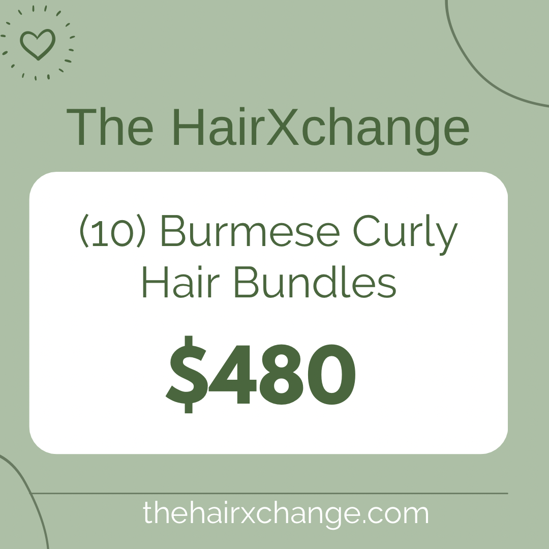 (10) Burmese Curly Hair Bundles