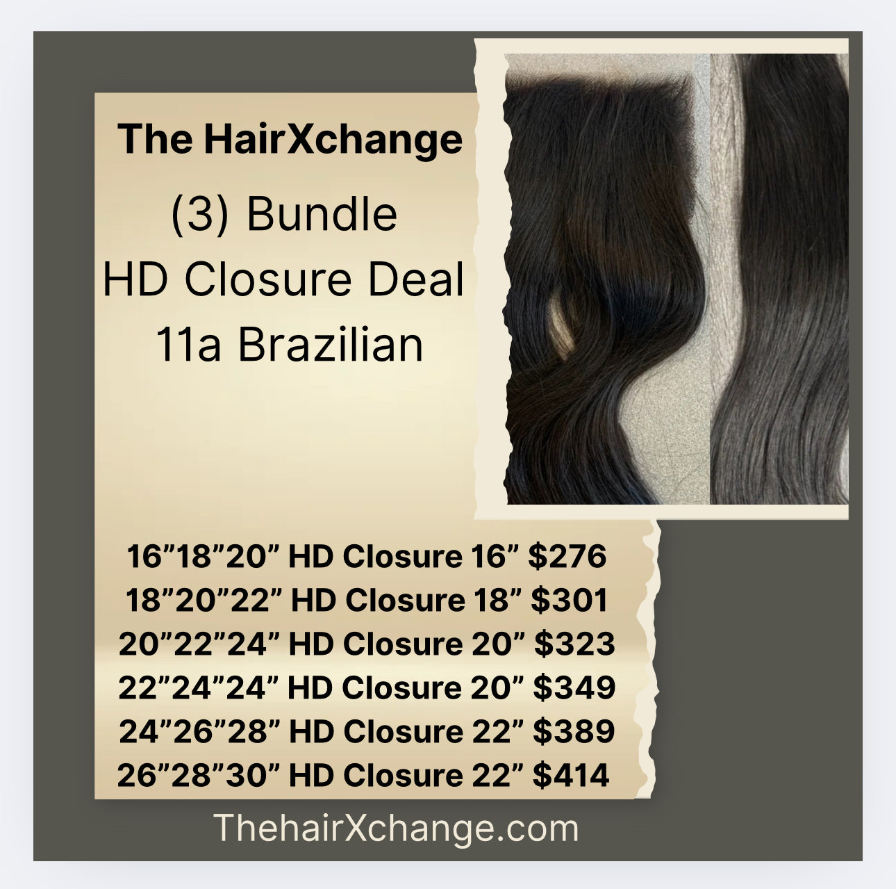 (3) Straight  Bundles & HD Closure 11a Deal