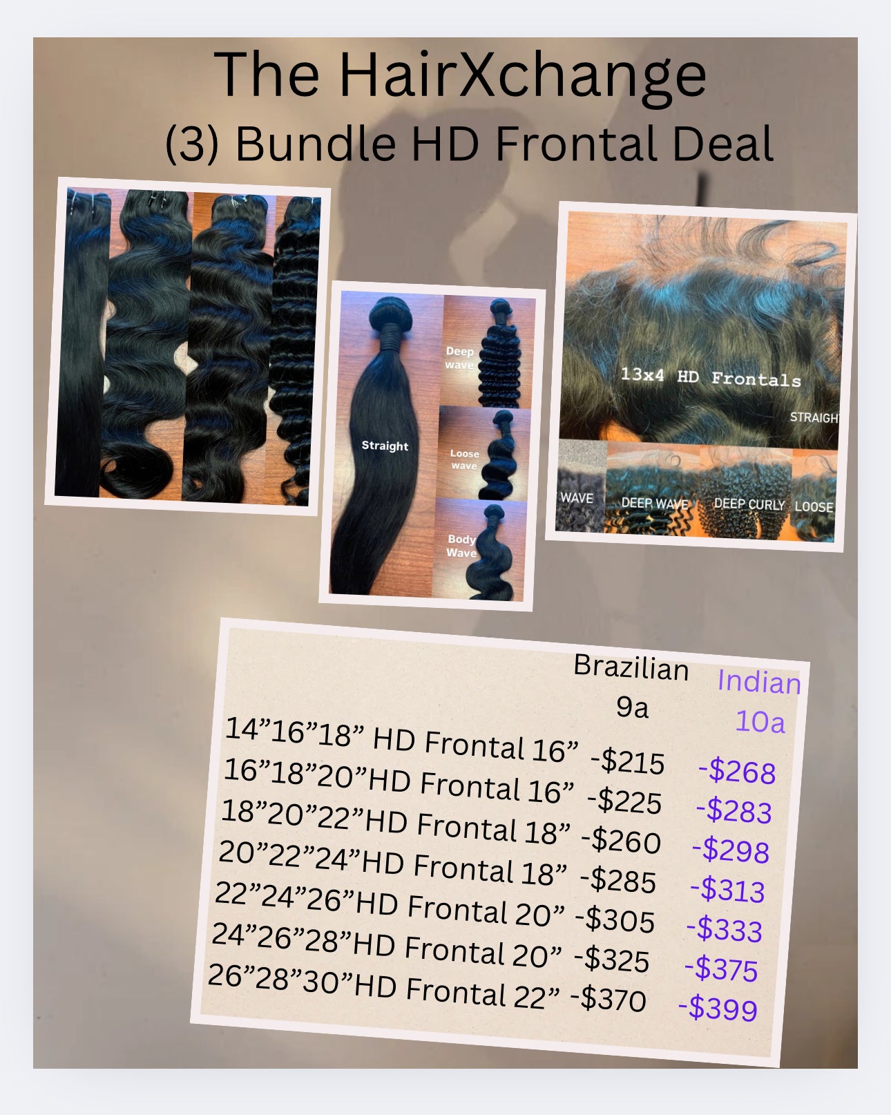 (3) Bundle 13x4 HD Frontal