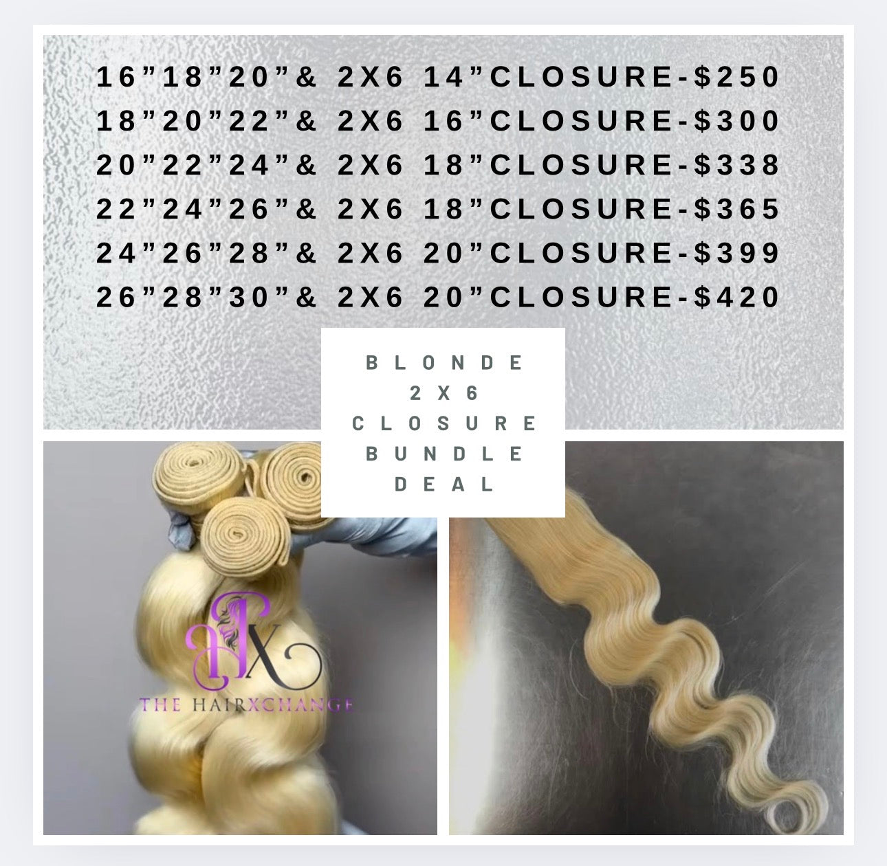 Raw Blonde 2x6 Closure Bundle Deal