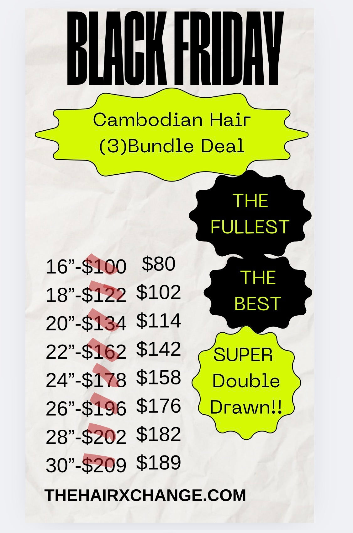 Cyber Monday SALE Cambodian Hair 13A Fullest
