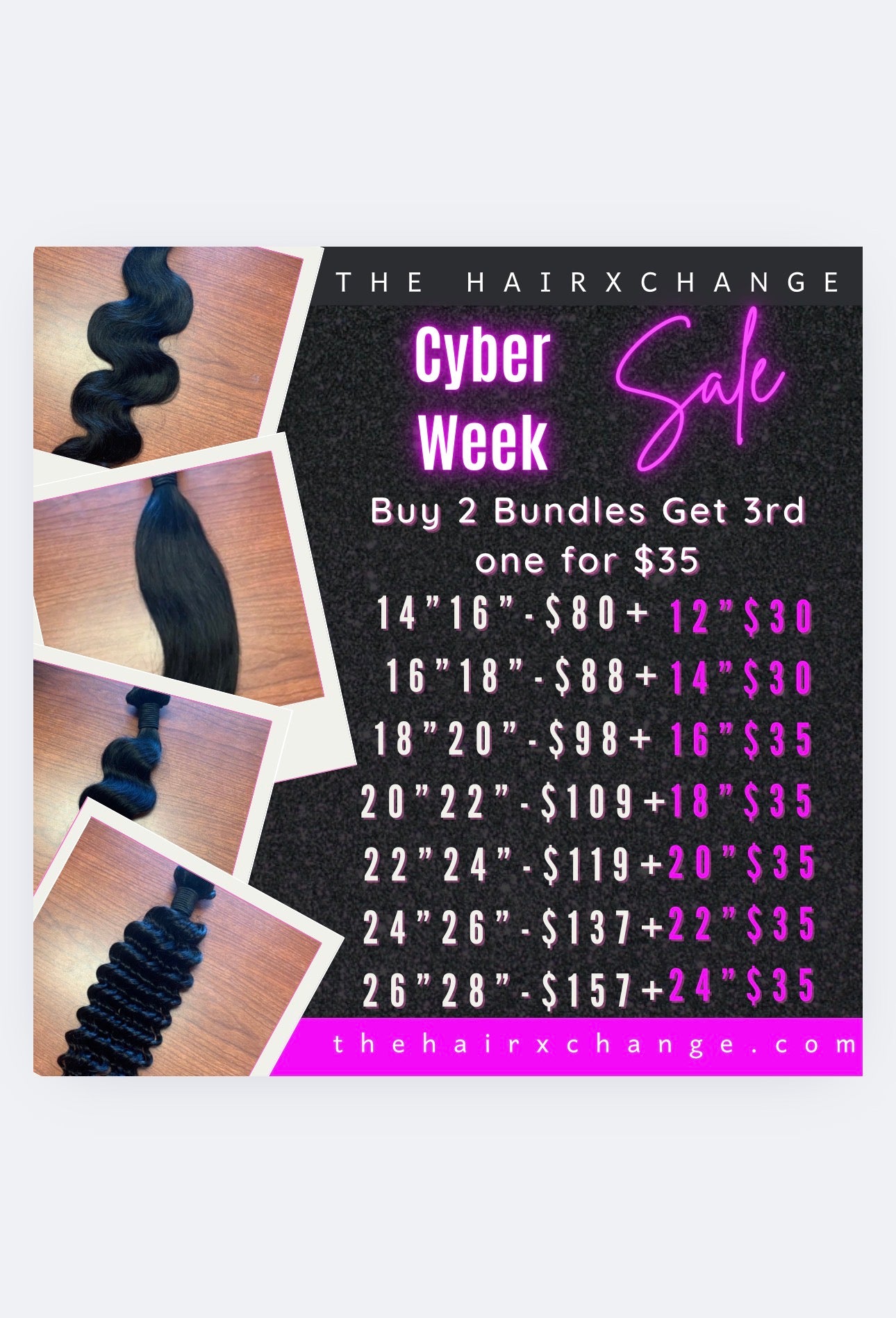 Buy 2 Brazilian Bundles Get 3rd $35