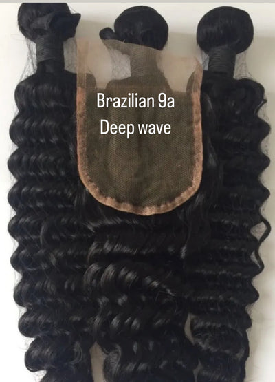 (3) Brazilian 9a Bundle HD Closure Deal