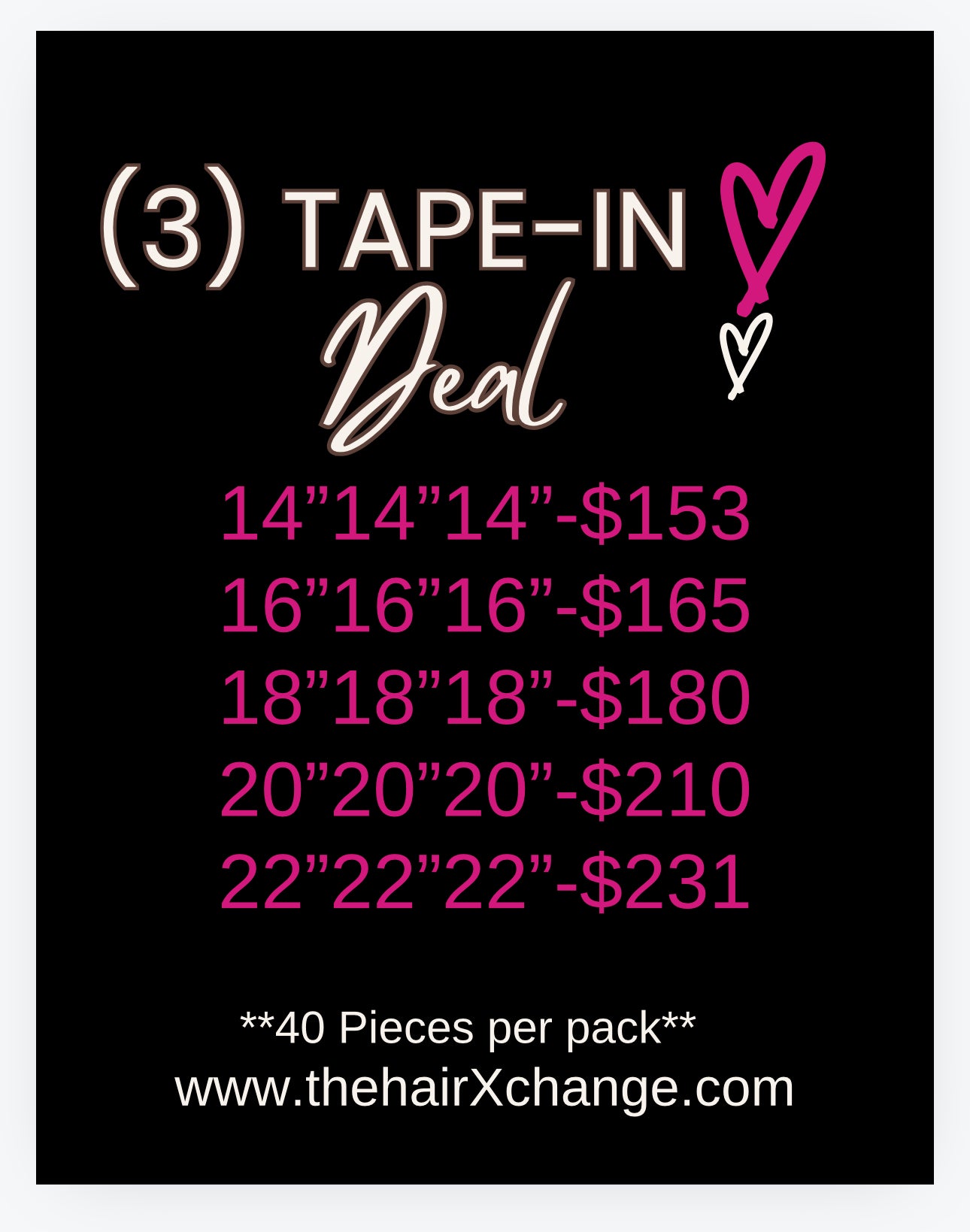 (3) Tape-in deal