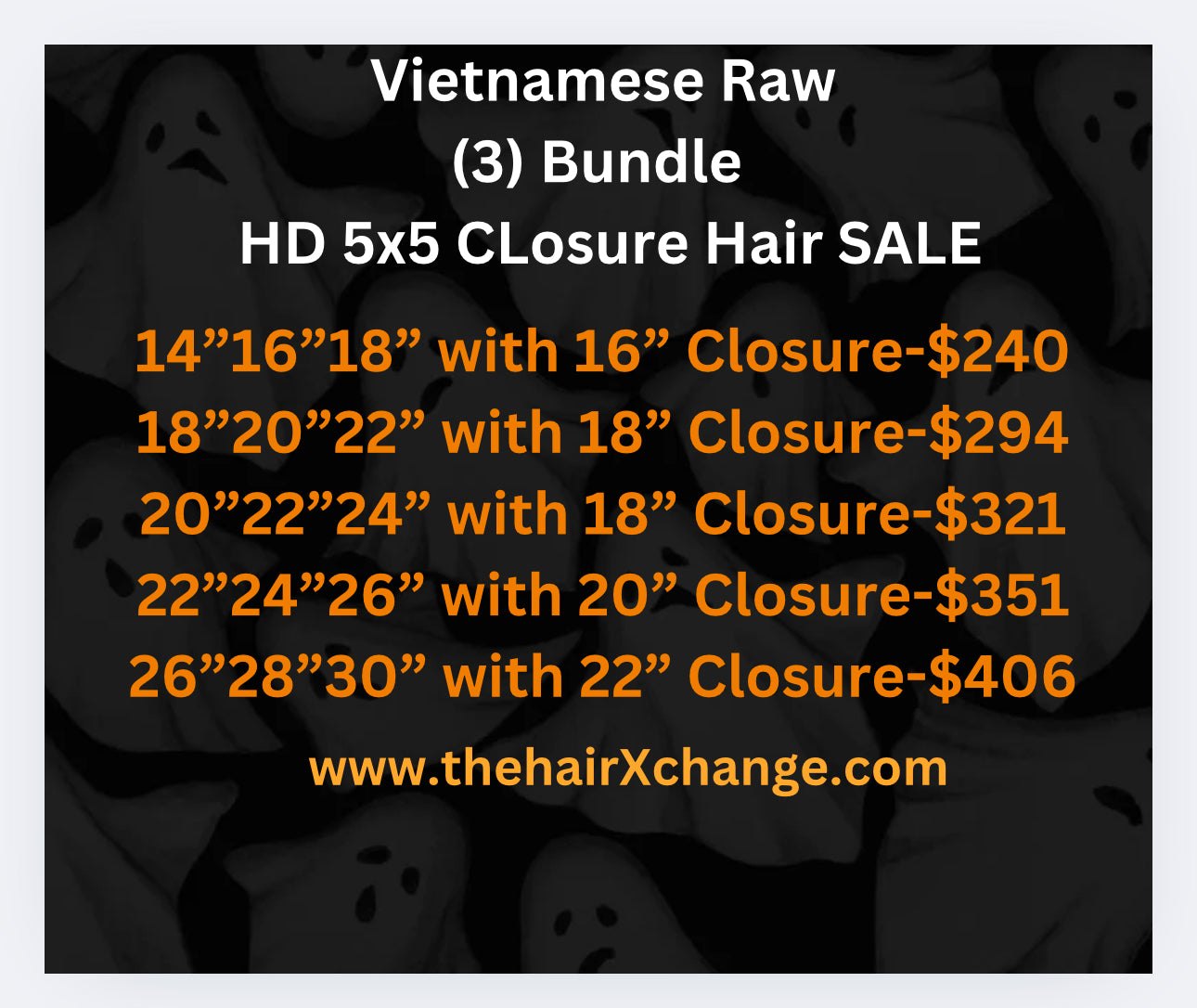 Vietnamese Raw (3) Bundle with matching HD closure