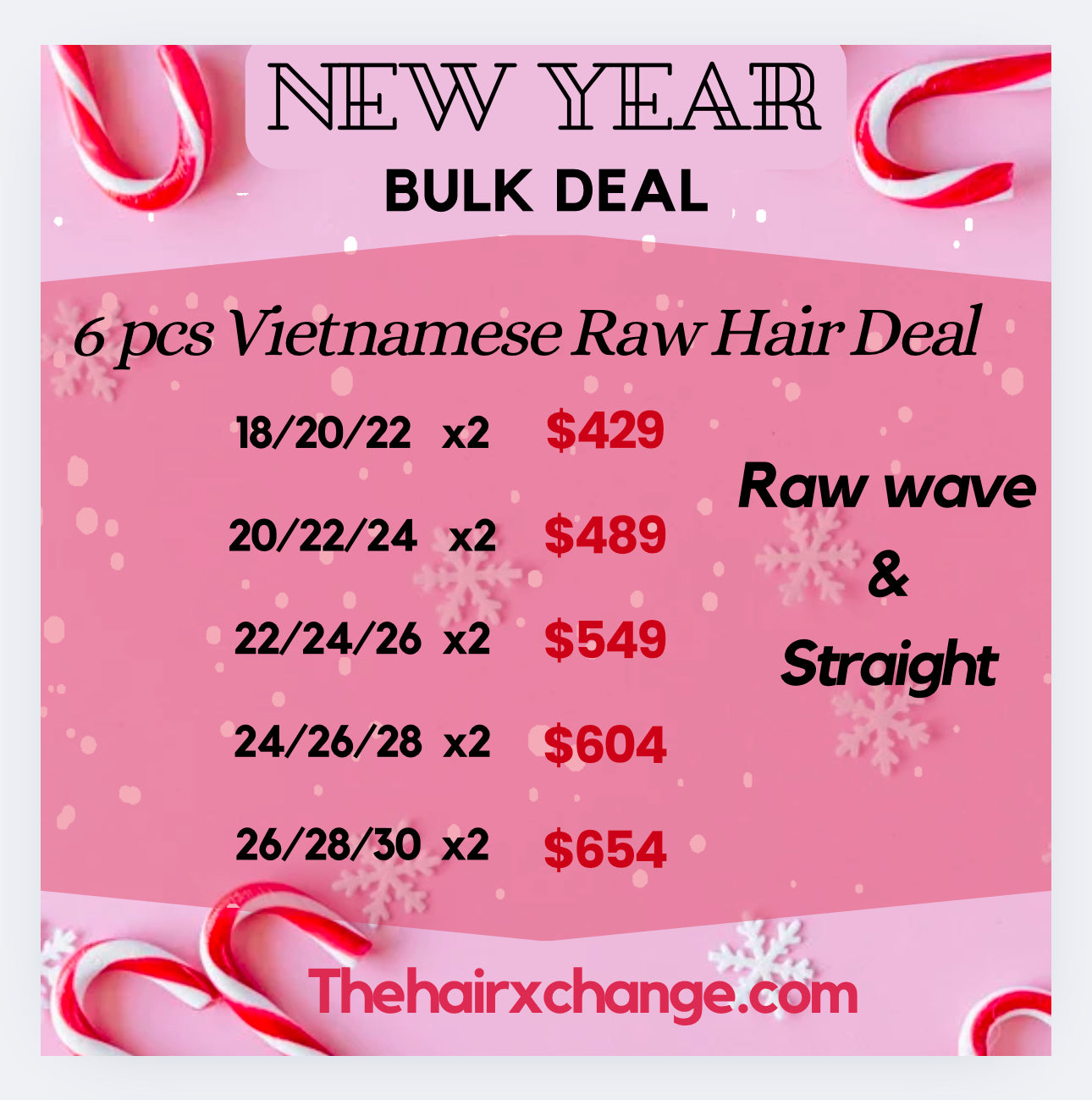 6 pcs RAW Vietnamese Hair Deal