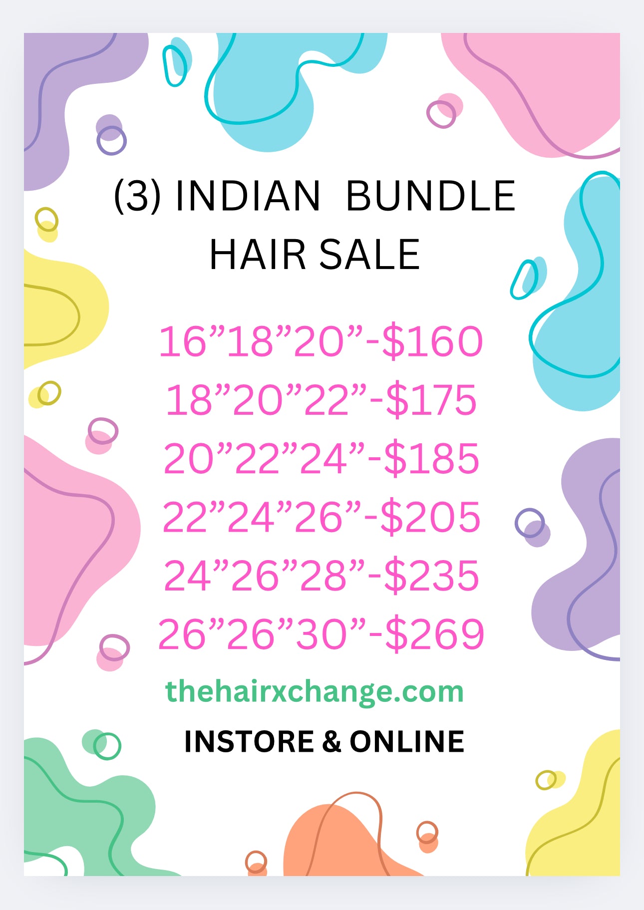 (3) Indian Bundle Sale