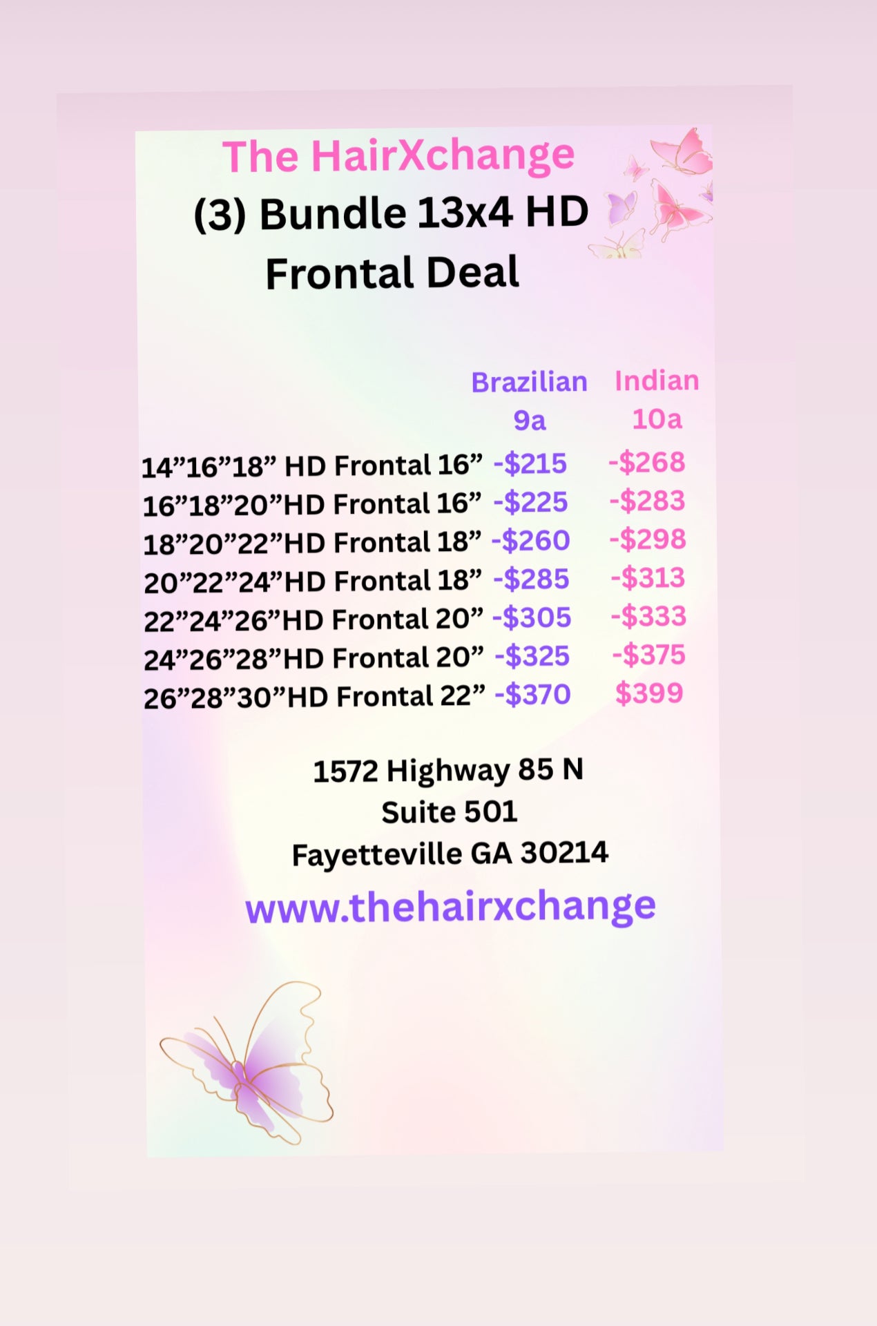 (3) Bundle 13x4 HD Frontal