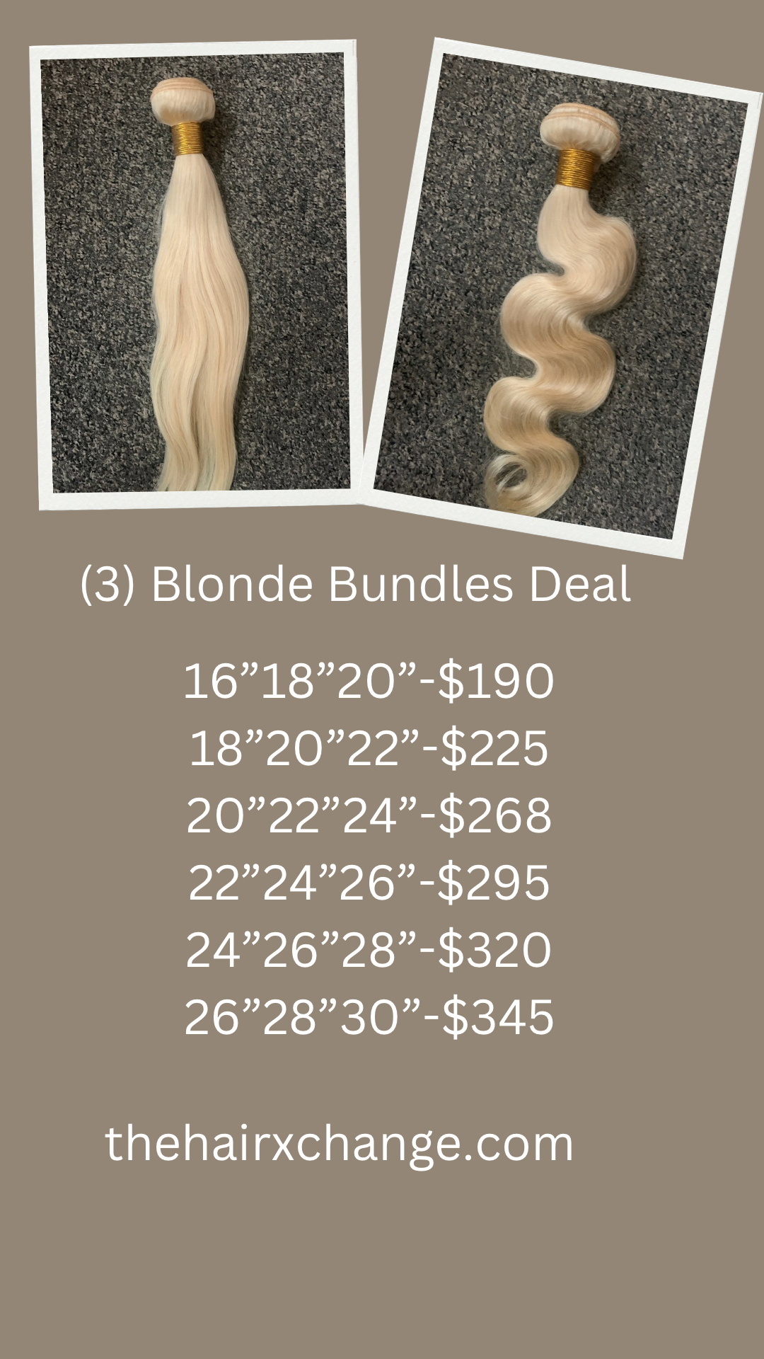 (3) Blonde Bundle Deal